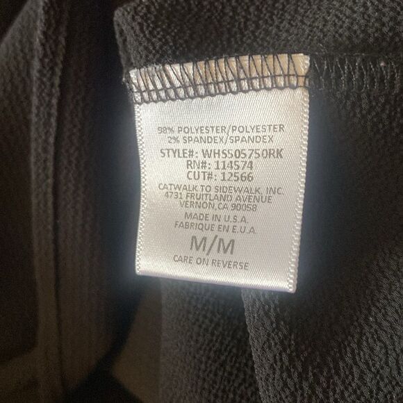 Pleione Black Ruffled Women's Top. Size a medium. NWOT - Picture 4 of 4